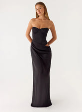 Emory Corset Maxi Dress - Black